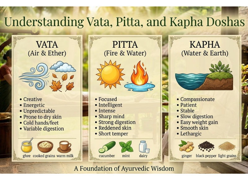 Understanding Vata , Pitta, And Kapha Doshas