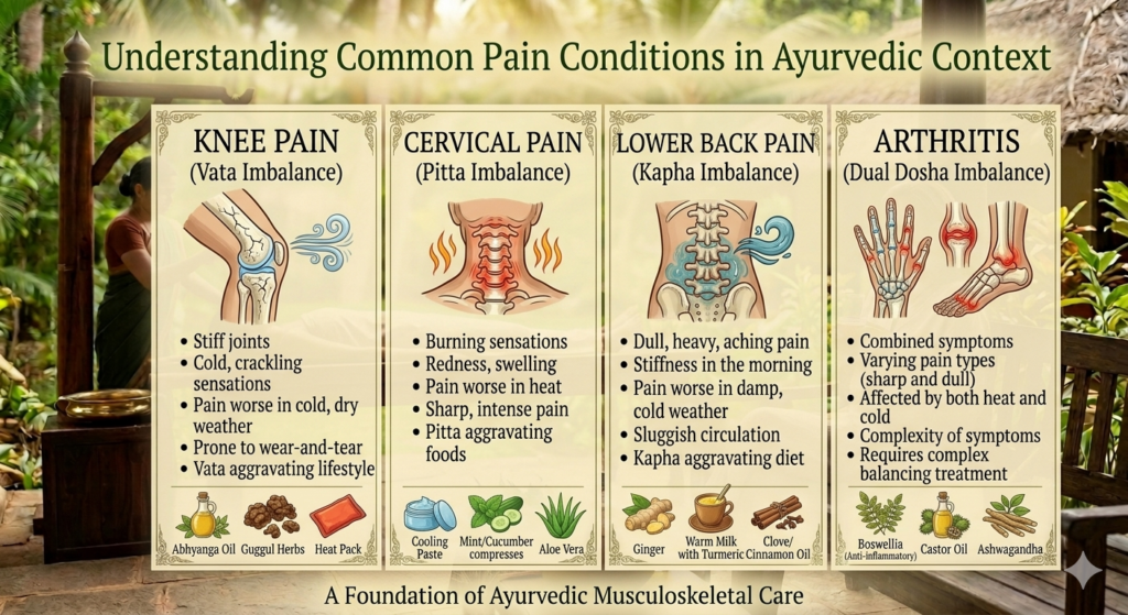 Understanding Common Pain Conditions in Ayurvedic Context
